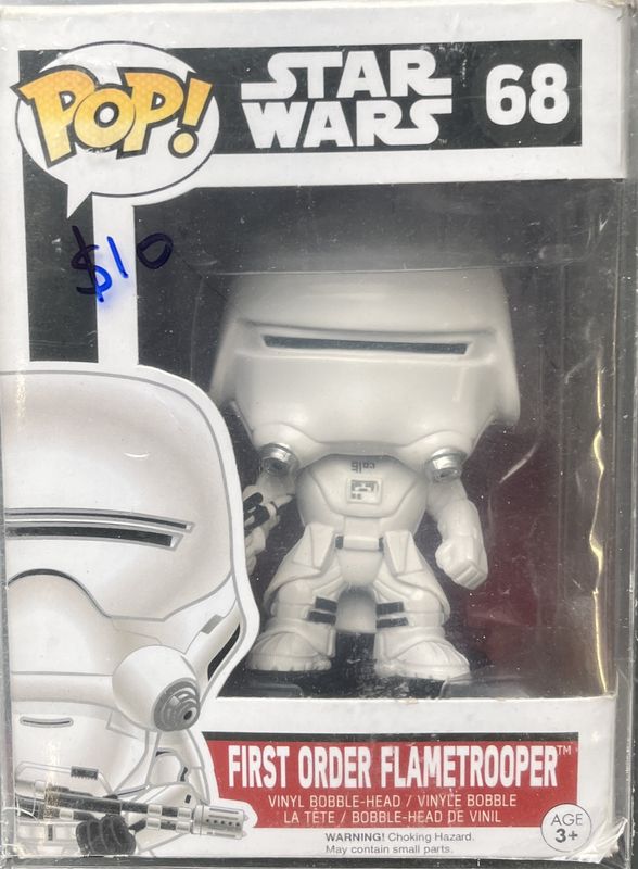 Funko POP! Vinyl: Star Wars - First Order Flametrooper 68 MINT Plastic Case