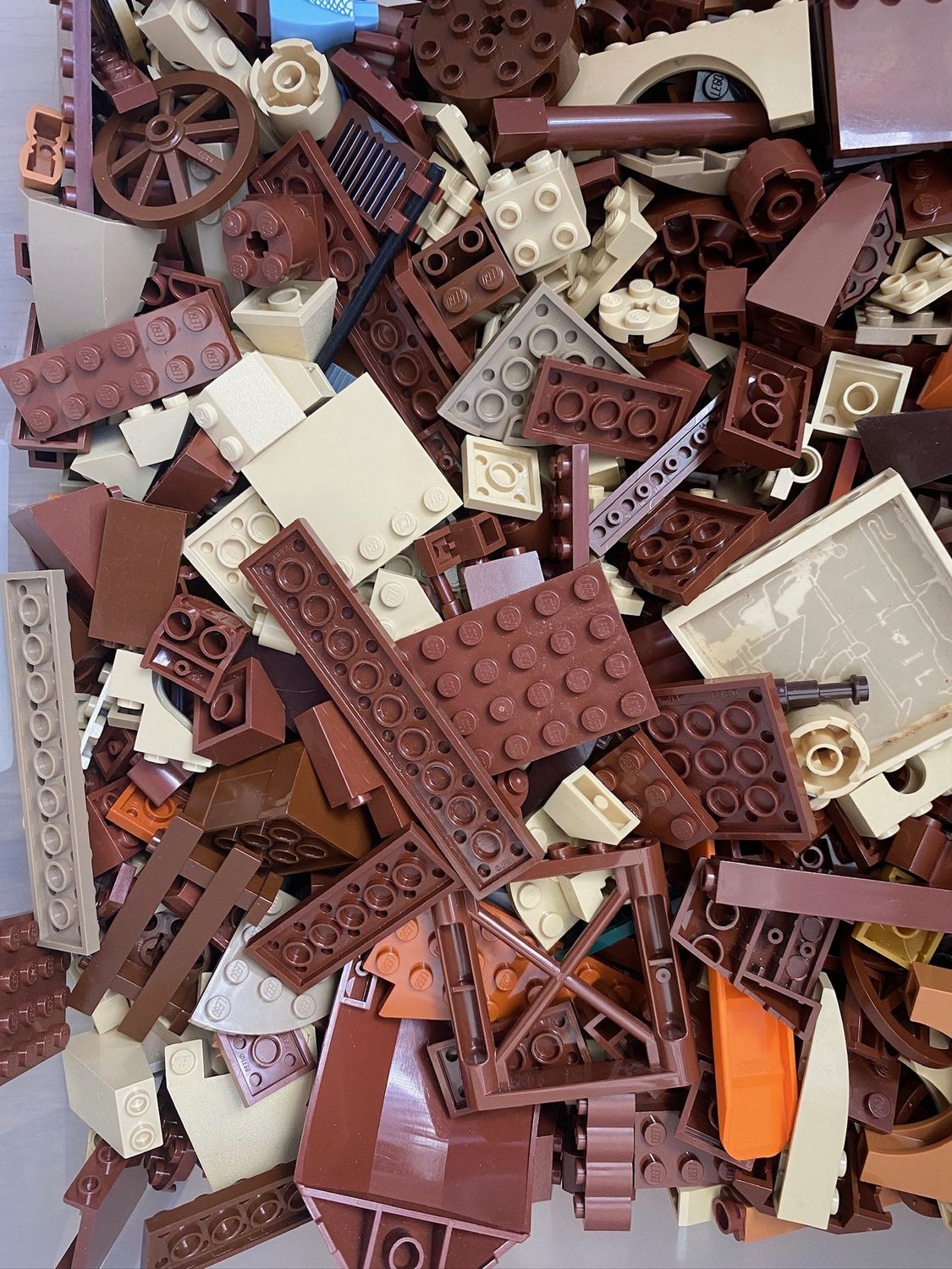 LEGO Assorted Brown &amp; Tan Parts (sold by the 1/2 pound)