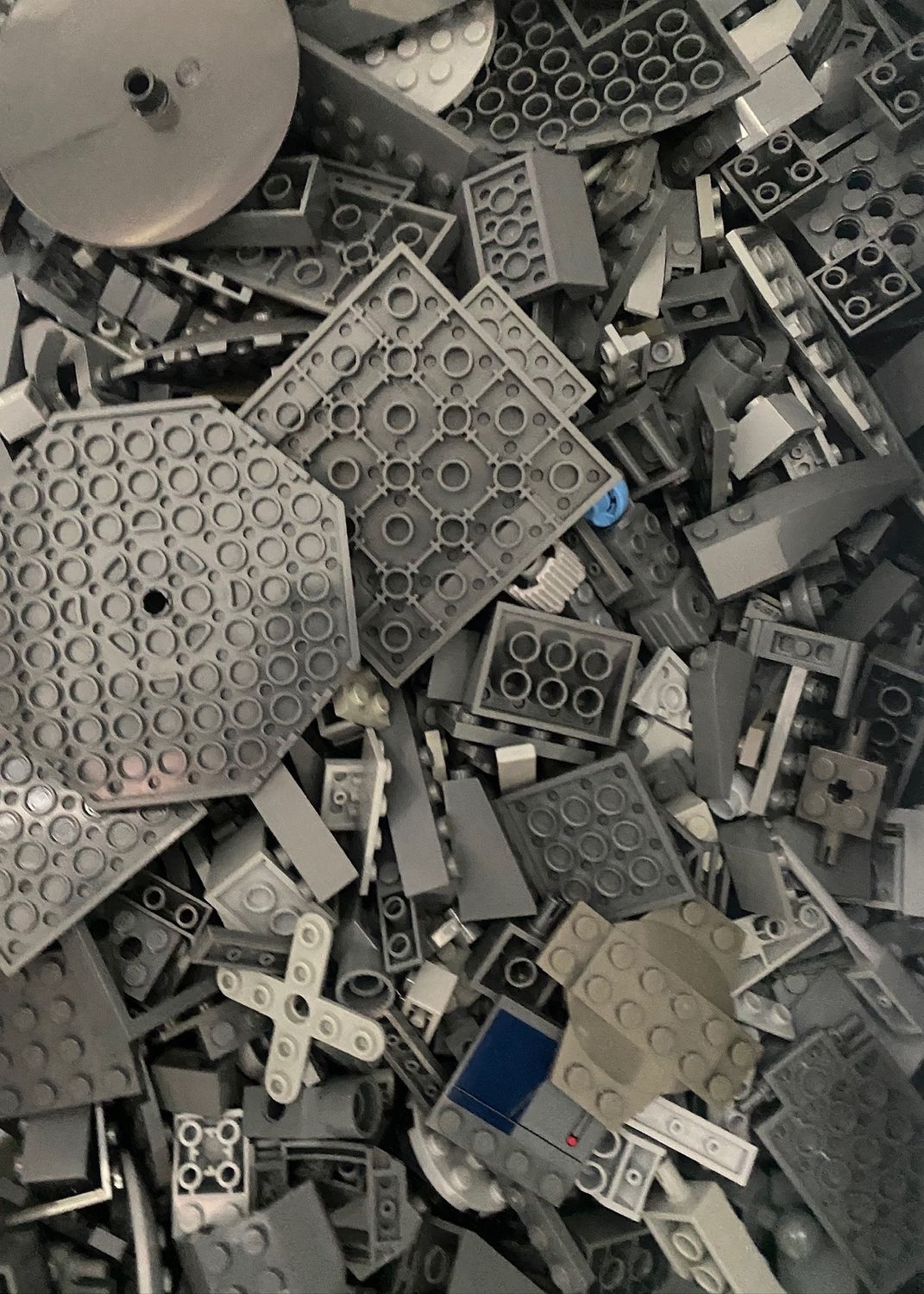 LEGO Assorted Dark Grey Parts (Sold by the 1/2 pound)