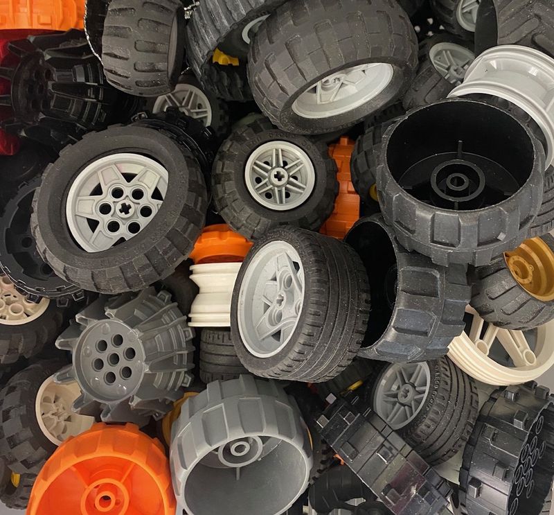 LEGO Assorted LARGE Wheels (Sold by the Ounce)
