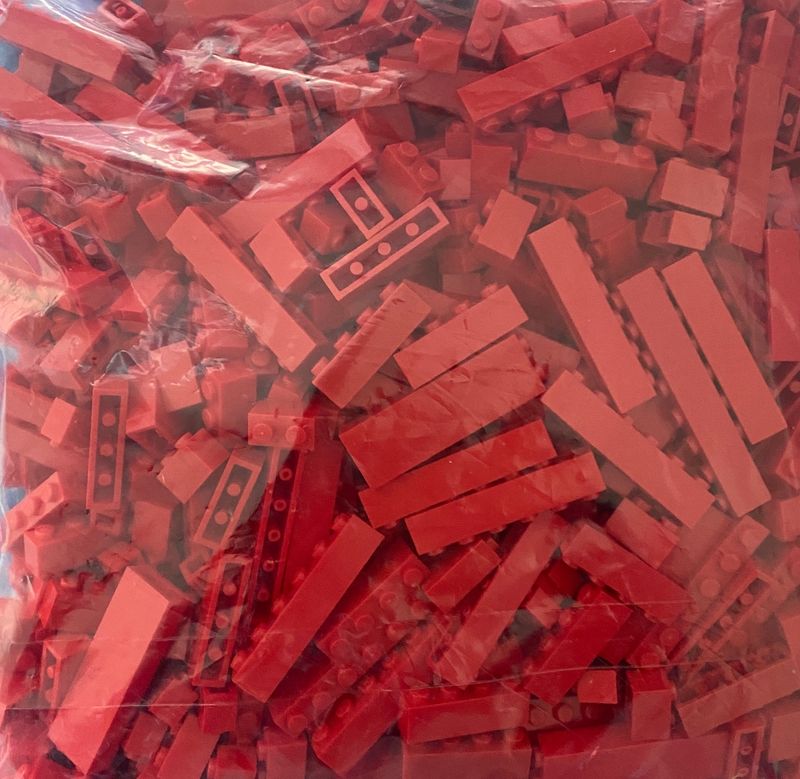 LEGO Assorted Red Parts (By the 1/2 Pound)