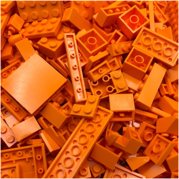 LEGO Assorted Orange Parts (Sold by the 1/2 Pound)