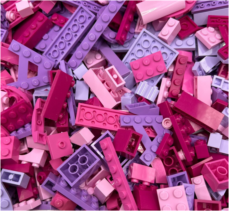 LEGO Purple &amp; Pink Assorted Parts (by the 1/2-Pound)