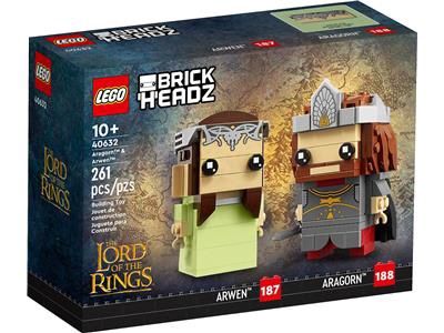 (RETIRED) LEGO Brickheadz 40632 The Lord of the Rings Aragorn and Arwen