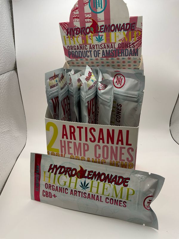 Hydro Lemonade High Hemp Organic Artisanal Cones 2pk