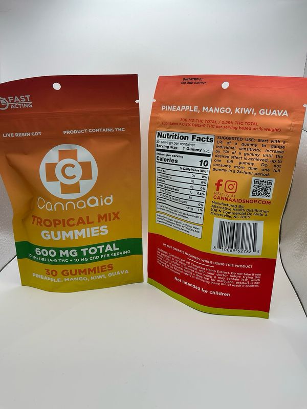 CannaAid Tropical Mix Gummies 30 ct