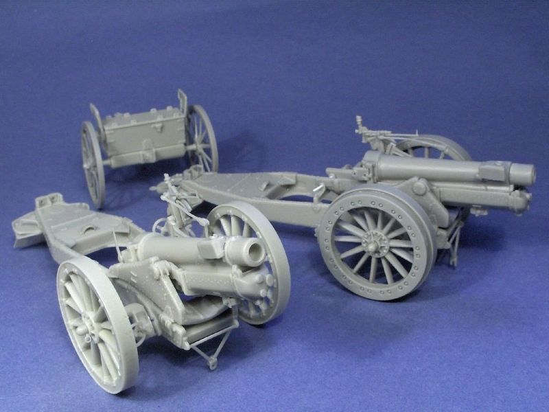 British 6 pound howitzer and limber (WWI and early WWII BEF)