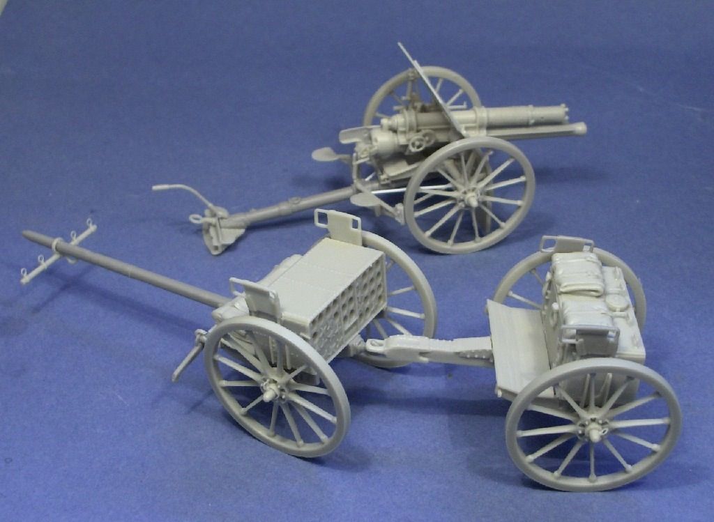 British WWI 18 pound cannon, limber, and wagon British WWI 18 pound cannon, limber, and wagon