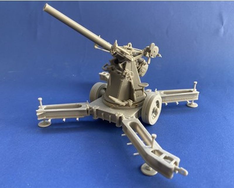 British 3" inch AA cannon on wheeled base