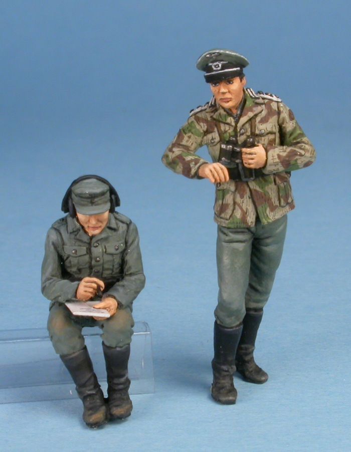 German officer and radio operator
