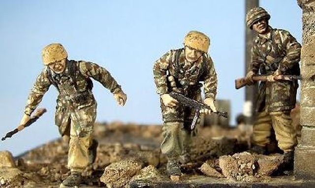 German Fallschirmjager fighting German Fallschirmjager fighting