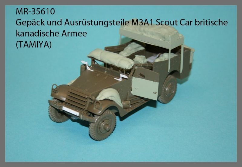 British M3A1 Scout Car stowage and door set