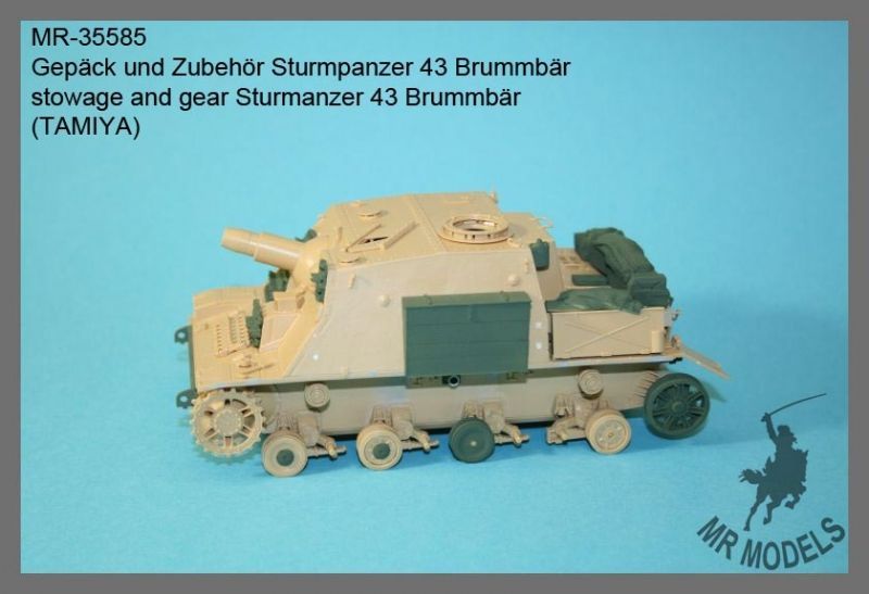 German Sturmpanzer 43 Brummb√§r stowage and gear