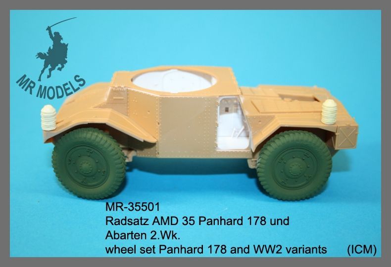French/ German Panhard 178 and WW2 variants wheel set
