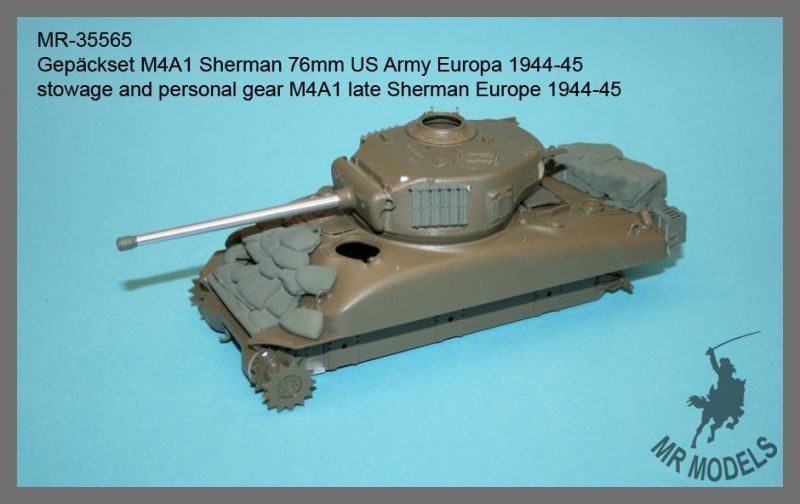 US M4A1 late Sherman stowage and personal gear Europe 1944-45 US M4A1 late Sherman stowage and personal gear Europe 1944-45