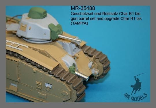 French Char B1 bis gun barrel set and upgrade