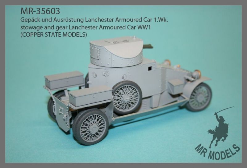 British Stowage and gear for Lanchester Armored Car British Stowage and gear for Lanchester Armored Car