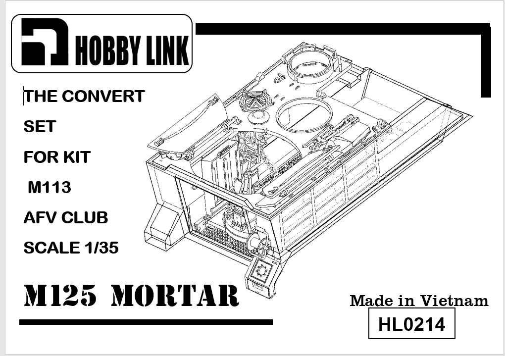 US M125 Mortar carrier conversion/ interior (AFV CLUB)