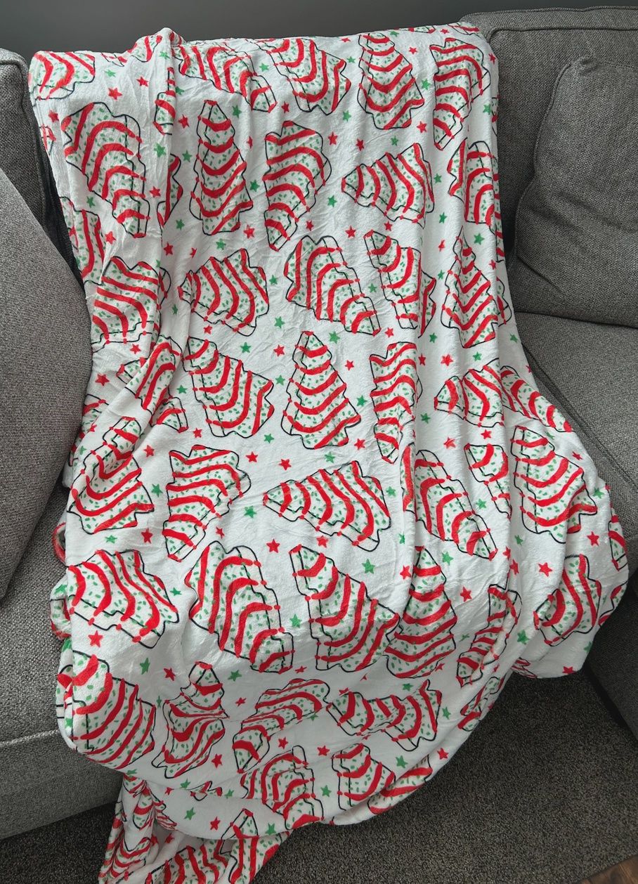 Christmas Tree Cake Throw Blanket