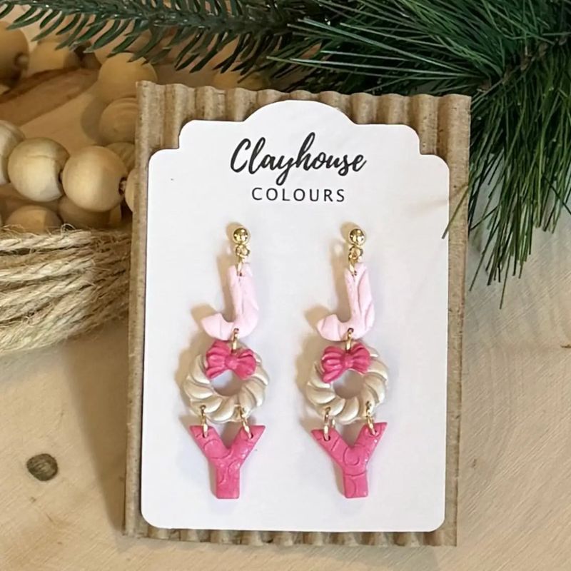 JOY Gold &amp; Pink Earrings