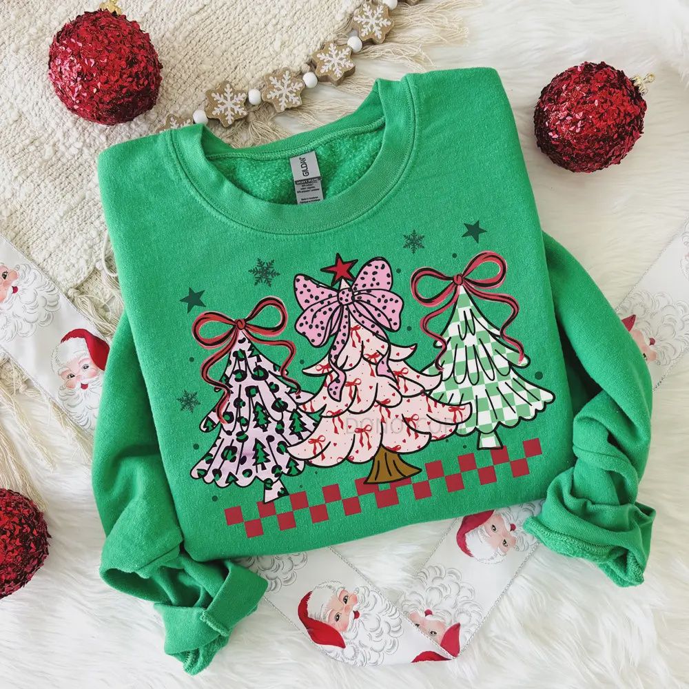 Colorful Christmas Trees Sweatshirt