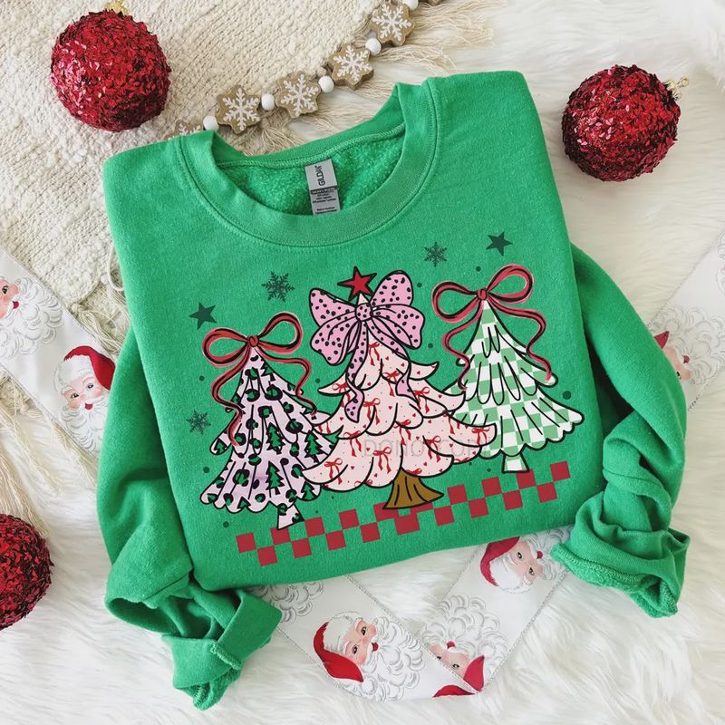 Colorful Christmas Trees Sweatshirt