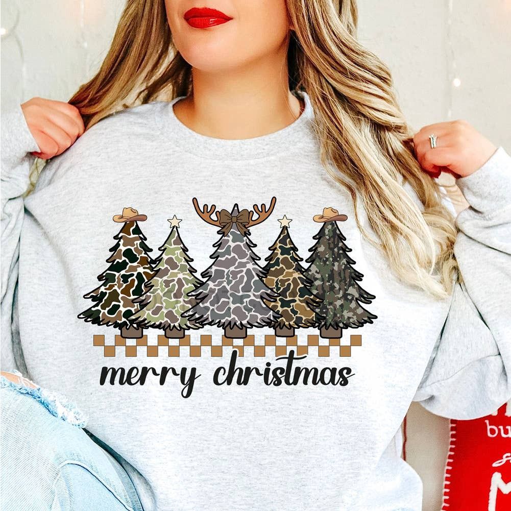 Camo Christmas Trees Sweatshirt