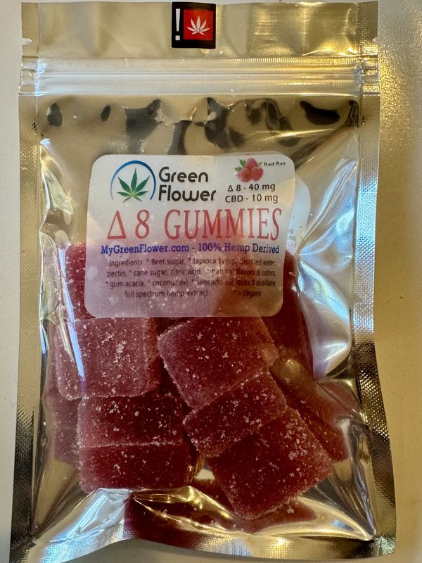 50 mg - Red Razz - Delta 8 Full Spectrum Gummies