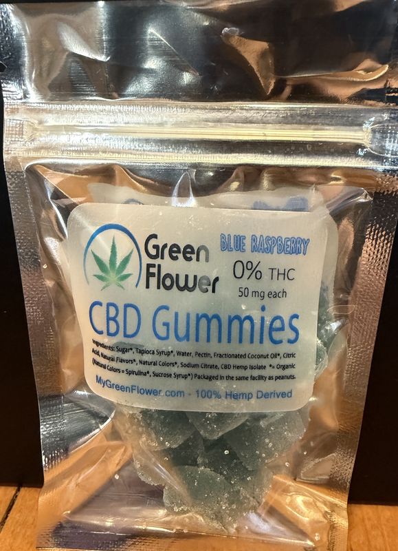 50 mg Blue Raspberry - CBD Isolate - Gummy