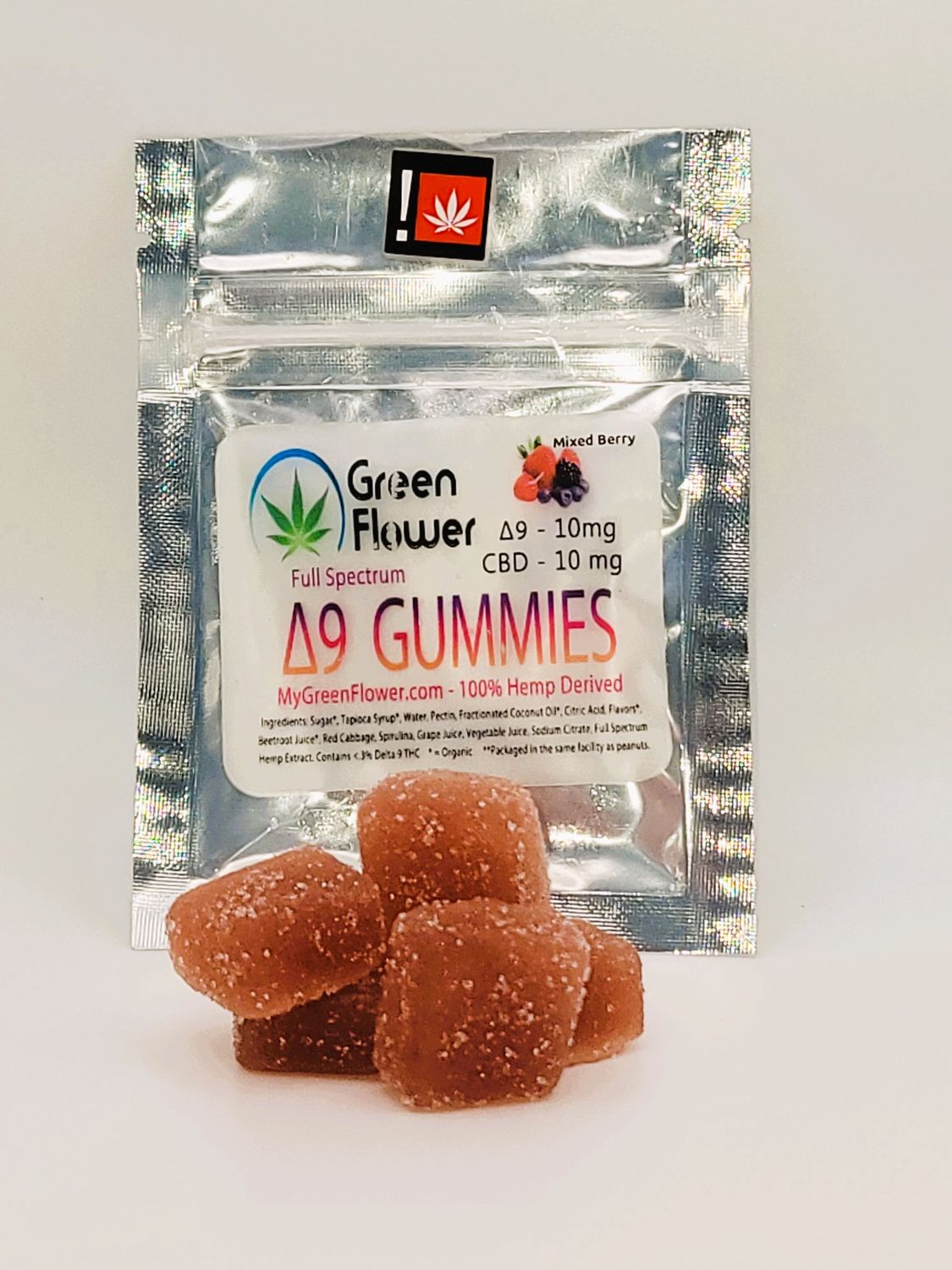 10 mg Delta 9 Mood Gummies - Mixed Berry, Variation: 5 Pack