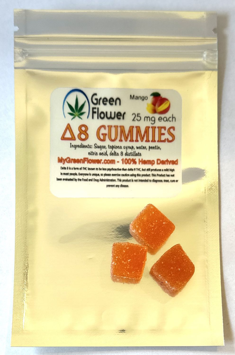 25 mg Delta 8 Gummies, Variation: Mango 5 Pack