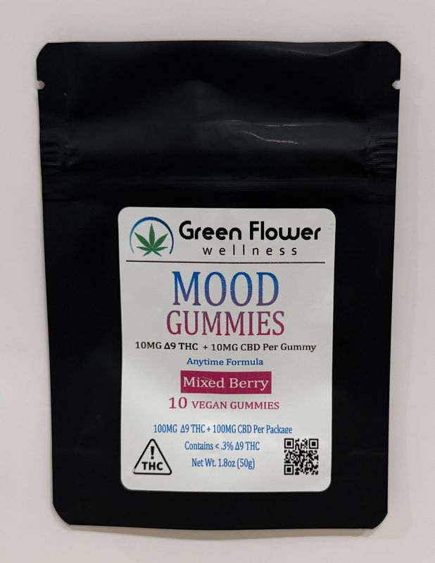 10 mg Delta 9 Mood Gummies - Mixed Berry