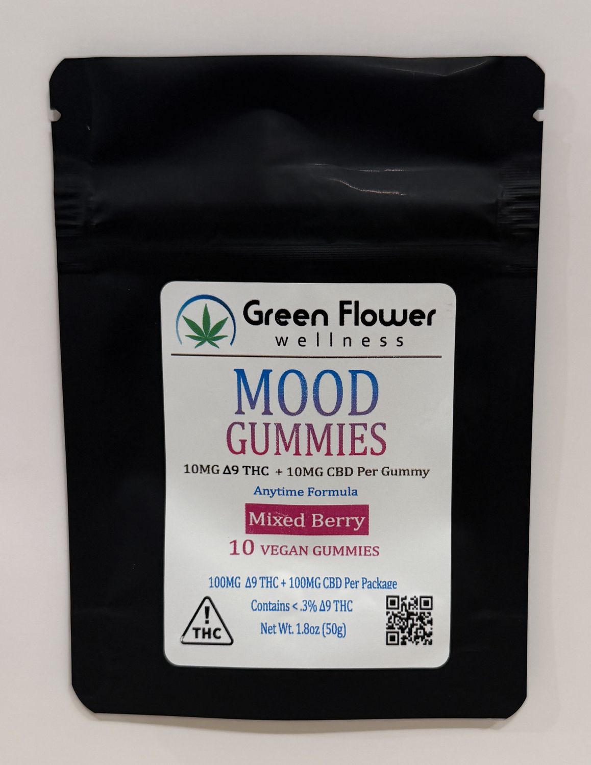 10 mg Delta 9 Mood Gummies - Mixed Berry, Variation: 5 Pack