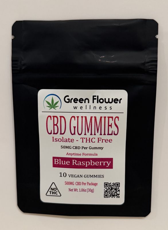 50 mg Blue Raspberry - CBD Isolate - Gummy