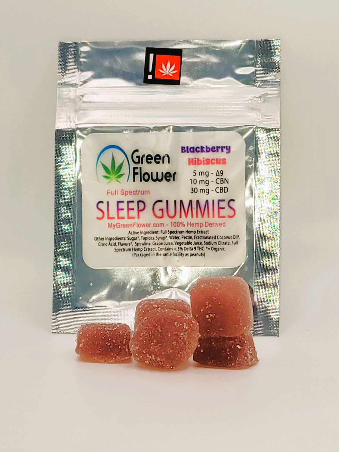 Delta 9 Sleep Gummies - Blackberry Hibiscus, Variation: 5 Pack