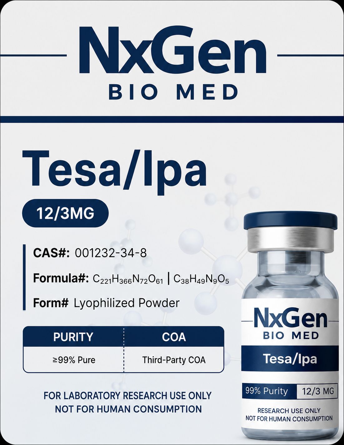 Tesamorelin/Ipamorelin Blend 13mg/3mg