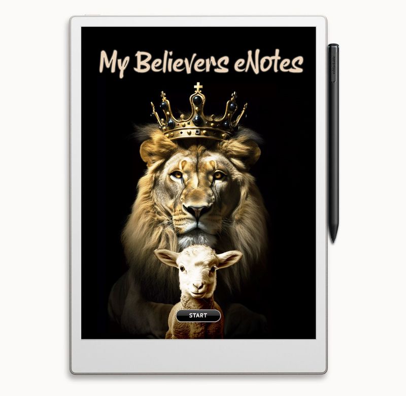 2026 Believers eNotes: (4-in-1) 1. Bible Study, 2. Sermon Notes, 3. Gratitude & 4. Prayer Journal PDF made for ReMarkable Paper Pro.