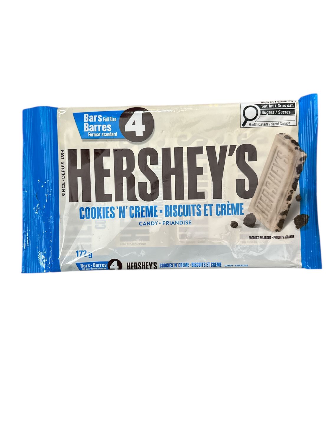HERSHEY&#39;S COOKIES &#39;N&#39; CREME CANDY 172 g (4 Bars in a Pack)