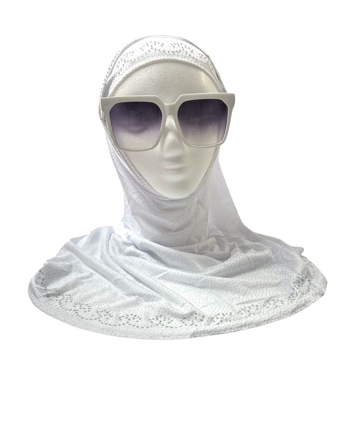 Head Covering - White (Set Of Small And Bigger Piece)