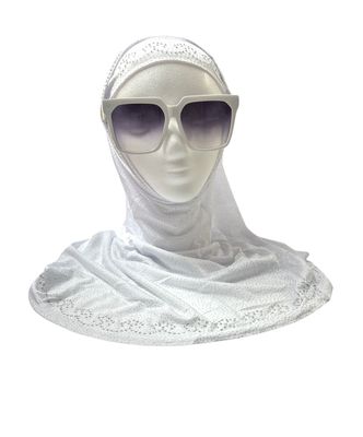 Head Covering - White (Set Of Small And Bigger Piece)