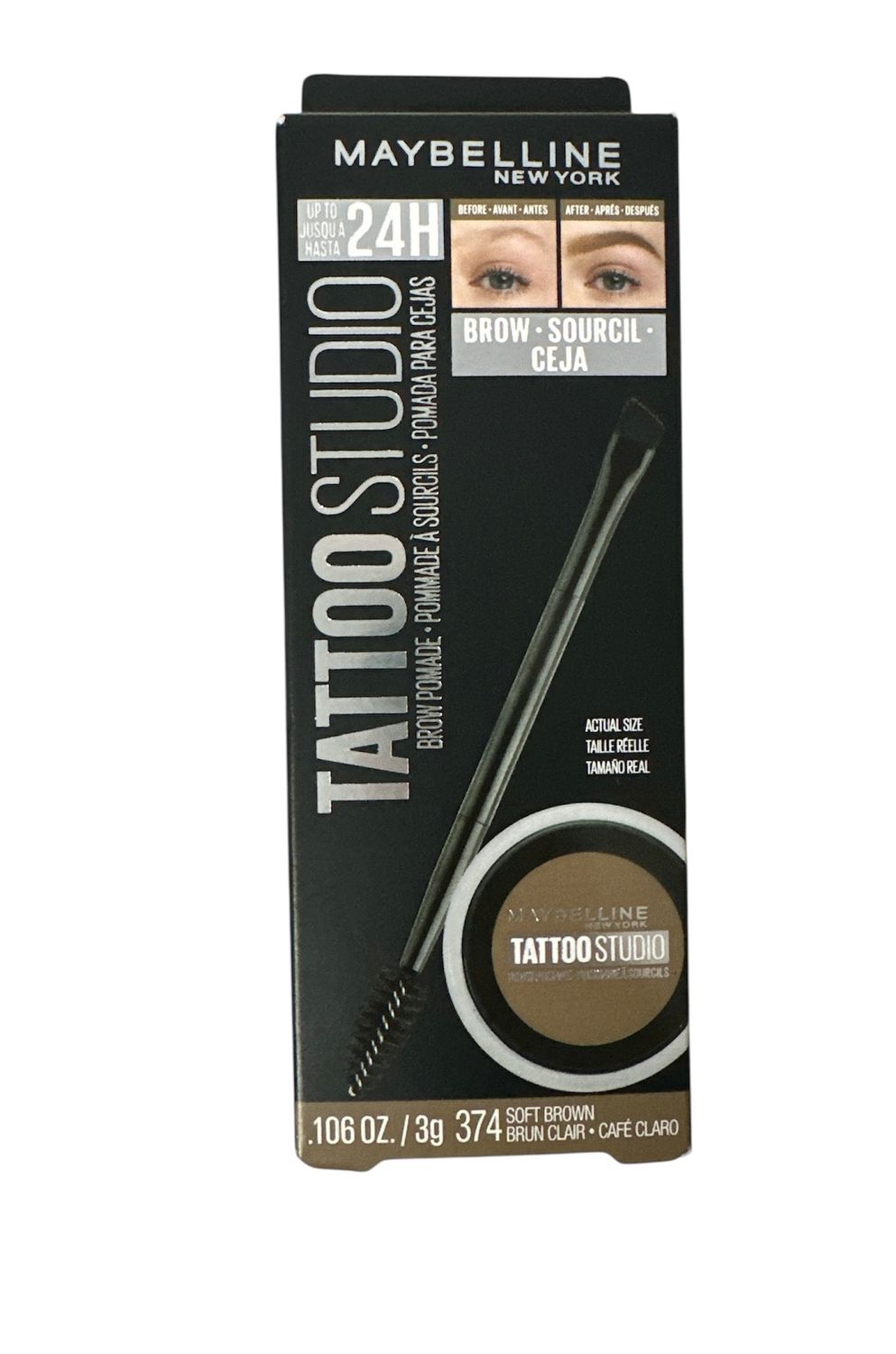 MAYBELLINE NEW YORK TATTOO STUDIO BROW POMADE .106 OZ. / 3g