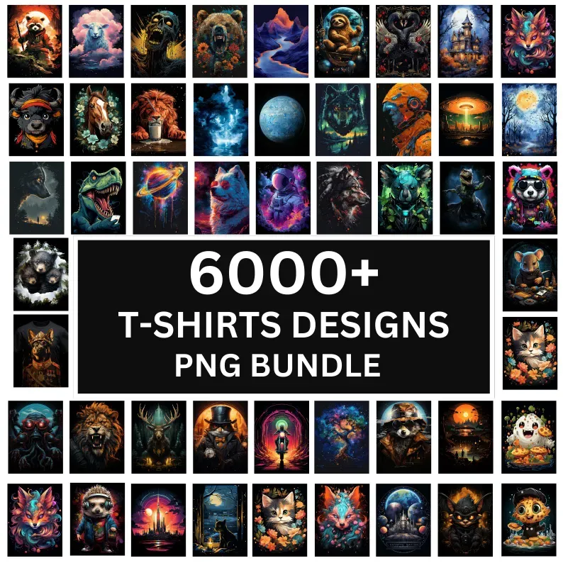 6000 T-Shirt Designs Bundle