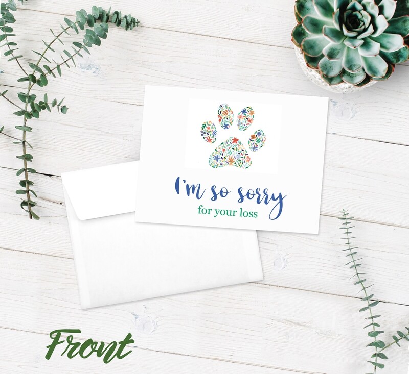 Pet Loss Notecard