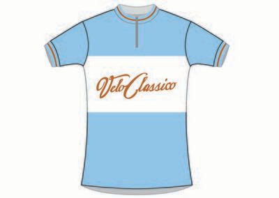 VC 21 WOLLTRIKOT hellblau-rost VC 21 WOLLTRIKOT hellblau-rost