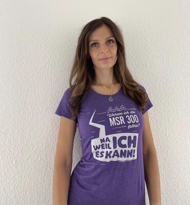 Cooles T-SHIRT für die FRAU in lila Cooles T-SHIRT für die FRAU in lila
