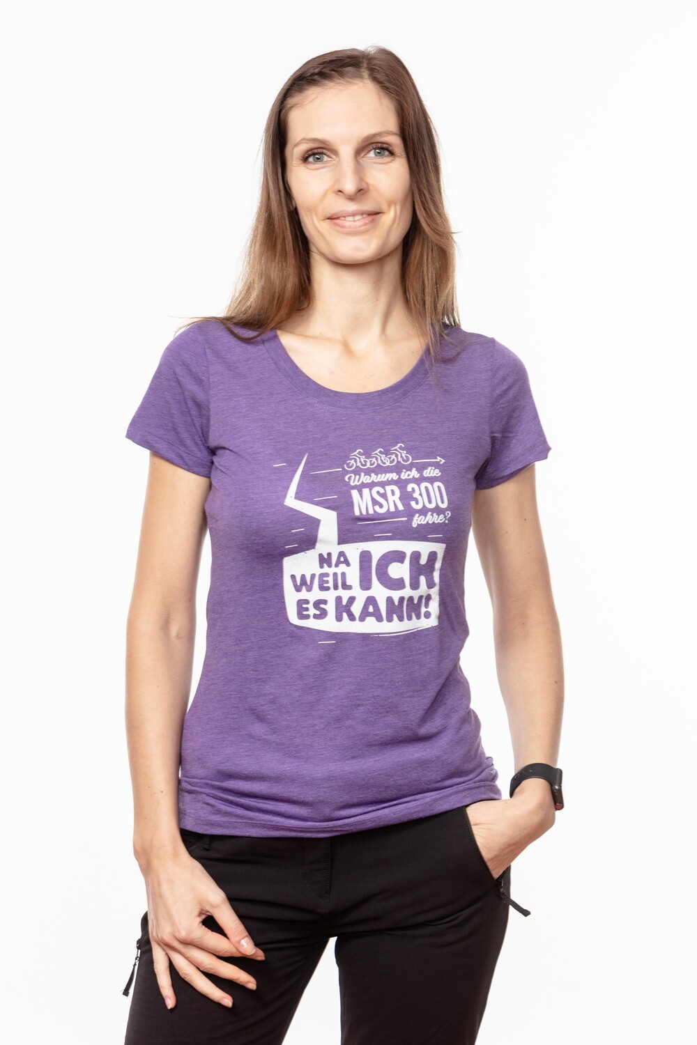 Cooles T-SHIRT für die FRAU in lila - EINZELSTÜCK