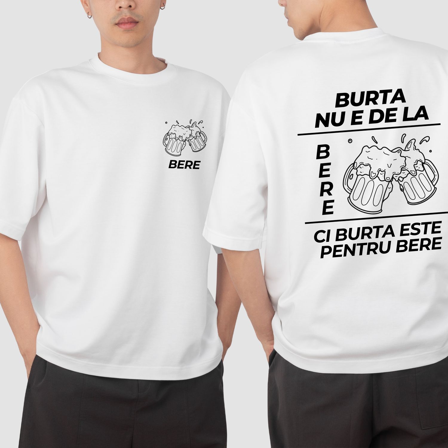 Tricou „Bere” – 100% bumbac | Tricou amuzant pentru iubitorii de bere