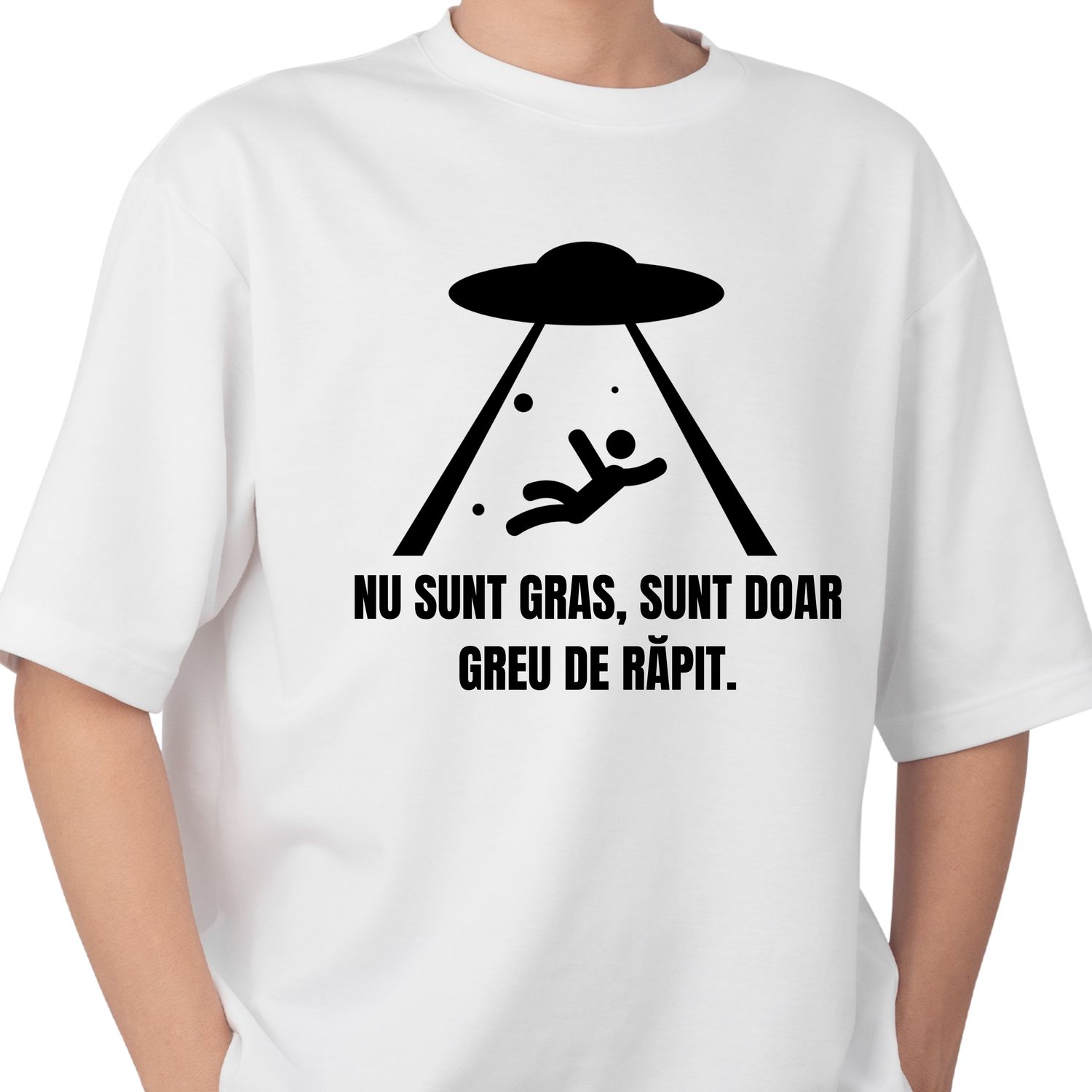 Tricou amuzant „Nu sunt gras” – 100% bumbac