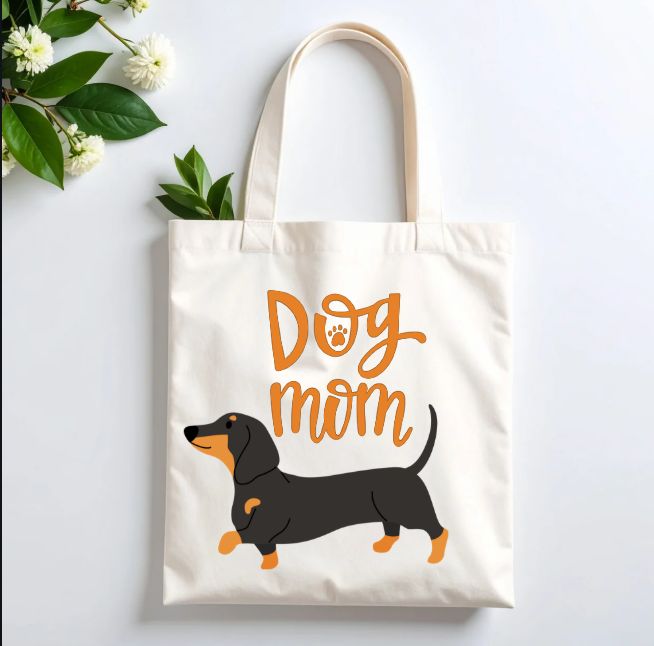 Sacoșă din pânză personalizată „Dog Mom”