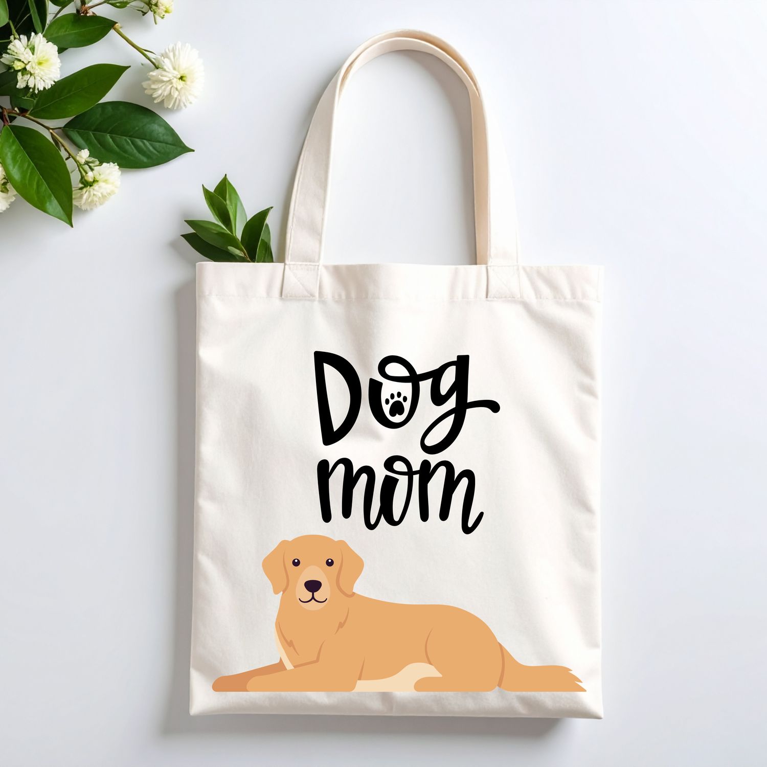 Sacoșă din pânză personalizată „Dog Mom”